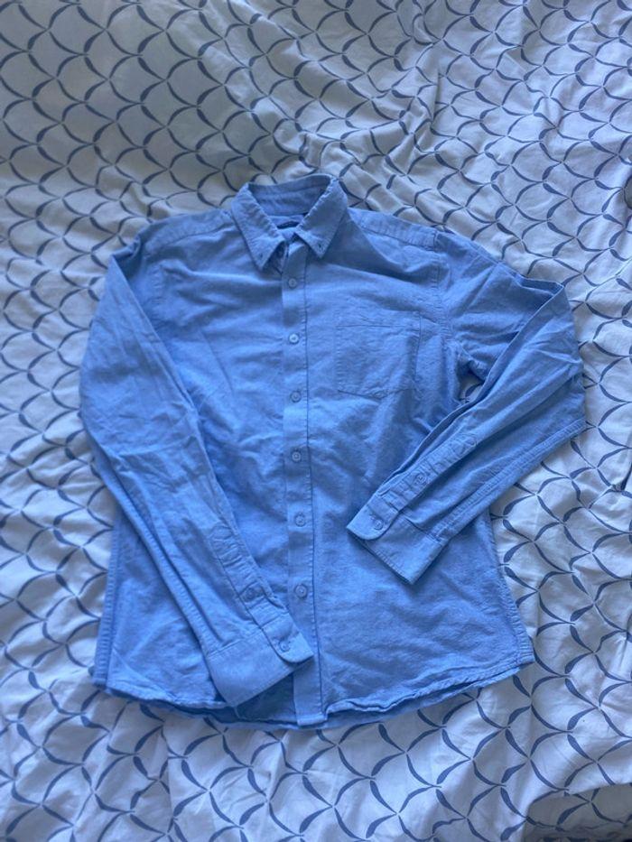 Chemise bleue en coton - photo numéro 1