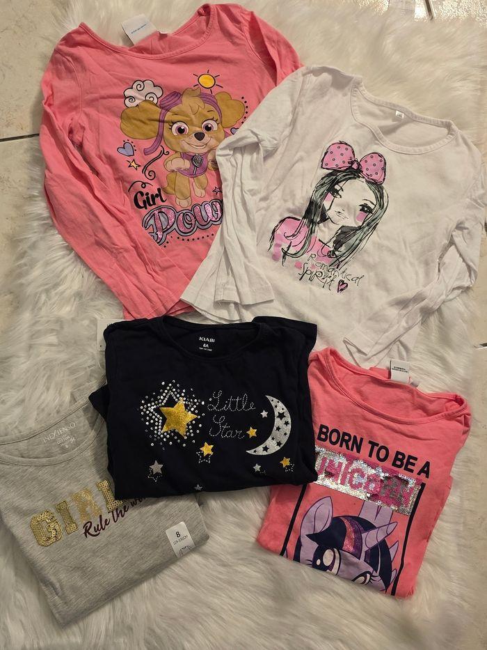 🩷🩷🩷⚘️⚘️Lot Tee-shirts ml 8 ans fille 🩷🩷🩷⚘️⚘️ - photo numéro 1