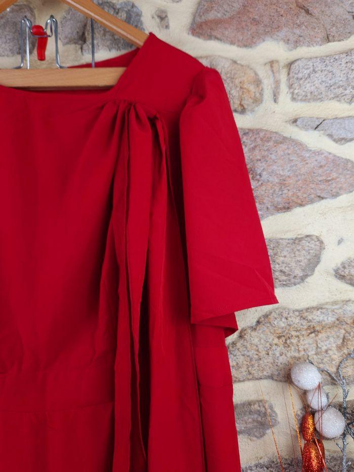 Robe de soirée manches bouffantes rouge Femme taille 54 marque Boohoo 🍬 - photo numéro 2