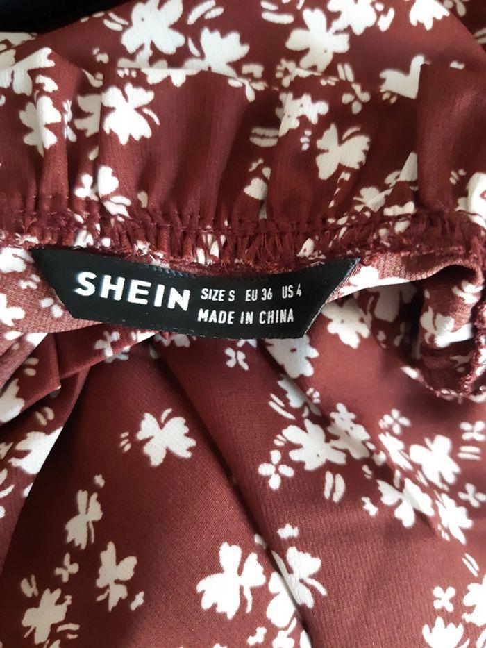 Blouse marron fleurs Shein T36 - photo numéro 5