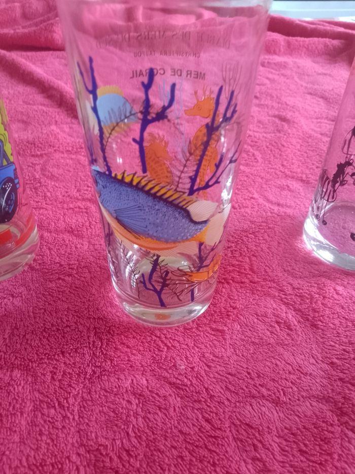 6 verres apéritifs transparents avec des motifs multicolores - photo numéro 4