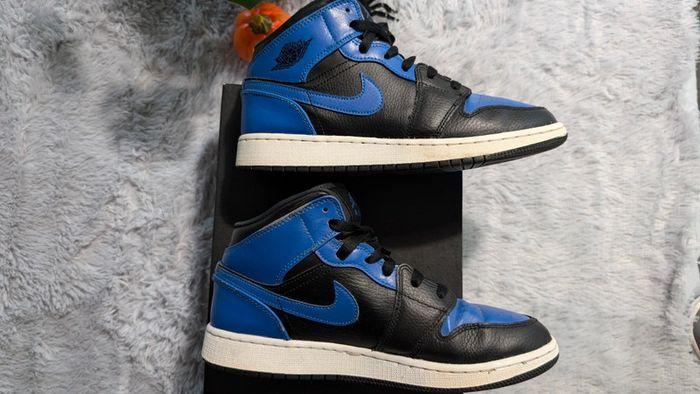 Nike Air Jordan 1 Mid Bleu Royal Taille 38.5 - photo numéro 6