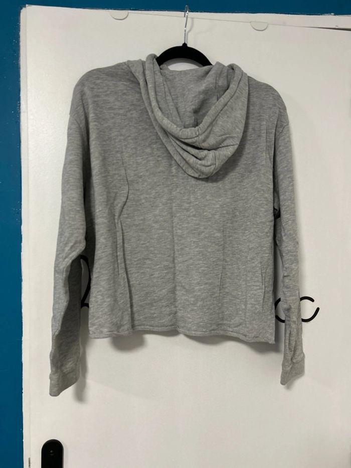 Pull à capuche femme gris - photo numéro 2