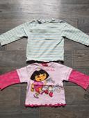 Lot de 2 t-shirts taille 2 ans état satisfaisant