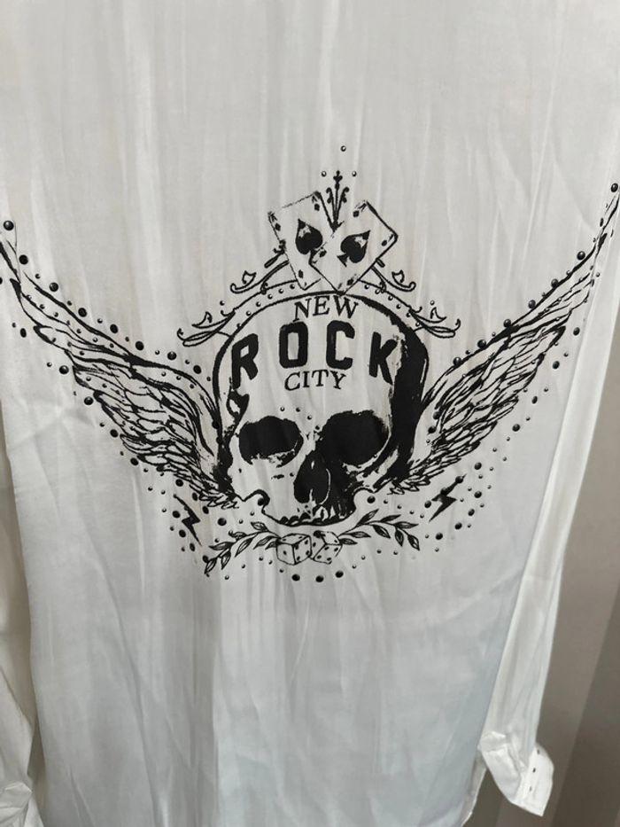 Chemise / blouse Ikks women  T:40 rock tête de mort - photo numéro 2