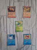 5 cartes reverses 151 Pokémon sorties de boosters