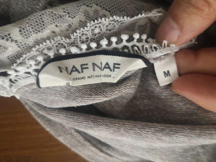 Pull Naf-Naf gris taille M - photo numéro 3