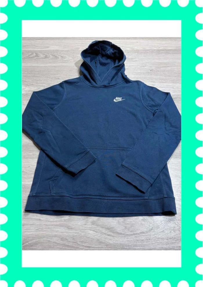 👕 Sweat à capuche Nike logo brodé Bleu Marine Taille S 👕 - photo numéro 1