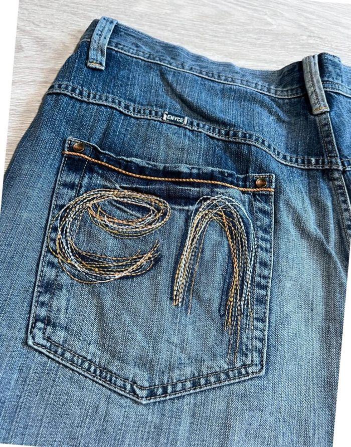 🩳 Short vintage brodé hip hop Enyce en jean Bleu Taille L 🩳 - photo numéro 9