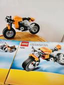 Set complet officiel LEGO Creator 7291 La Moto orange année 2012 véhicule