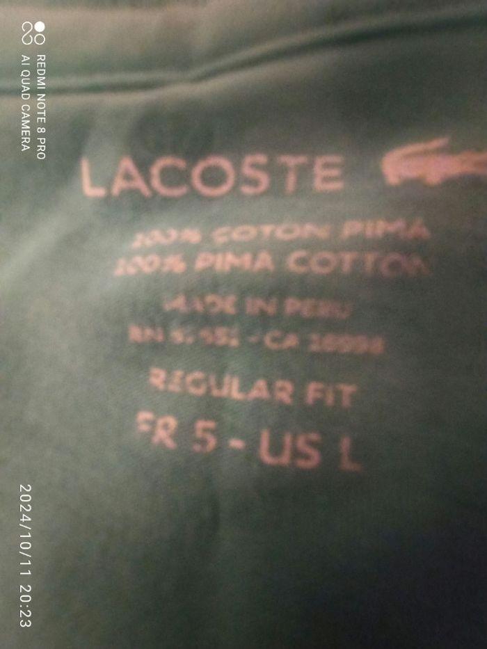 T'shirt Lacoste vert - photo numéro 3