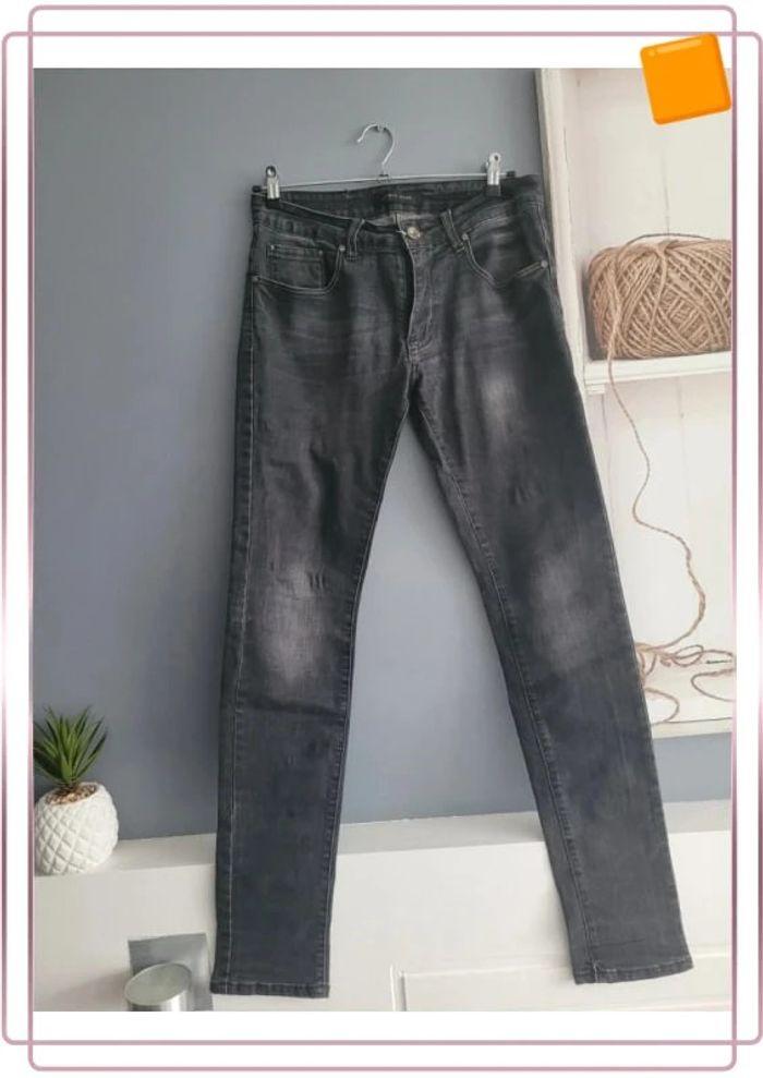 🌻 jean skinny homme stretch taille 30 gris - photo numéro 2