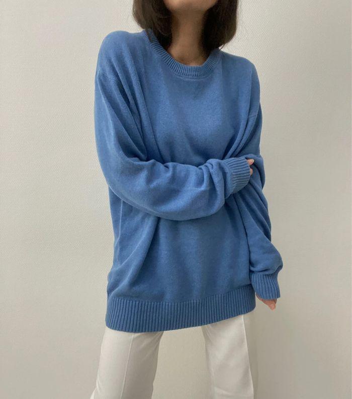 Oversized pull long bleu - photo numéro 10