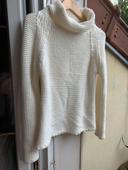 Pull col roulé blanc cassé d’Autre Ton taille 1/S/36