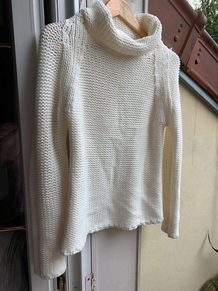 Pull col roulé blanc cassé d’Autre Ton taille 1/S/36 - photo numéro 1