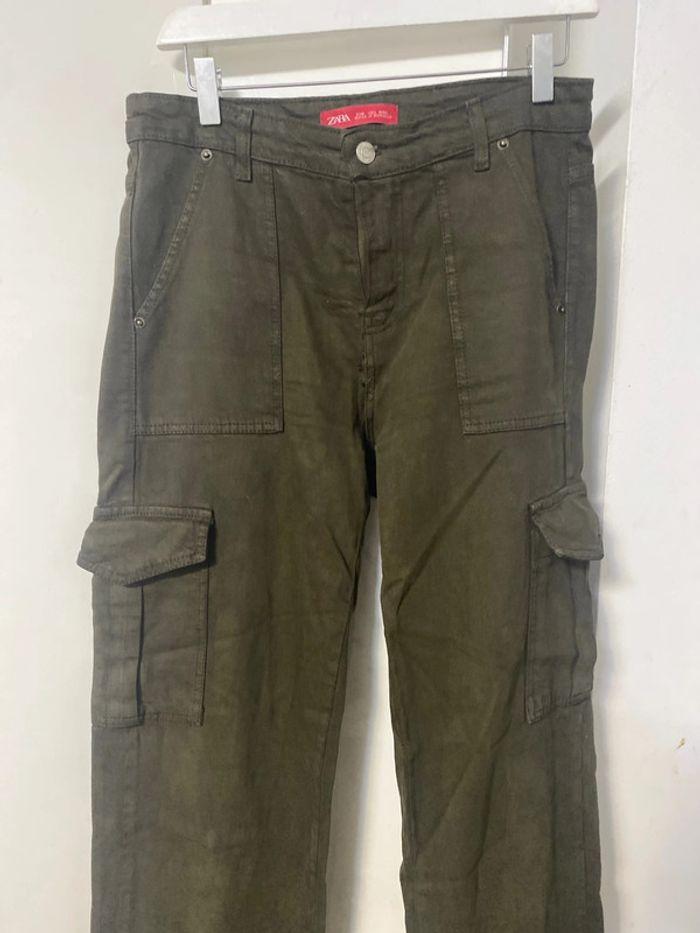 Pantalon cargo , jeans. Zara . . taille 38 - photo numéro 2