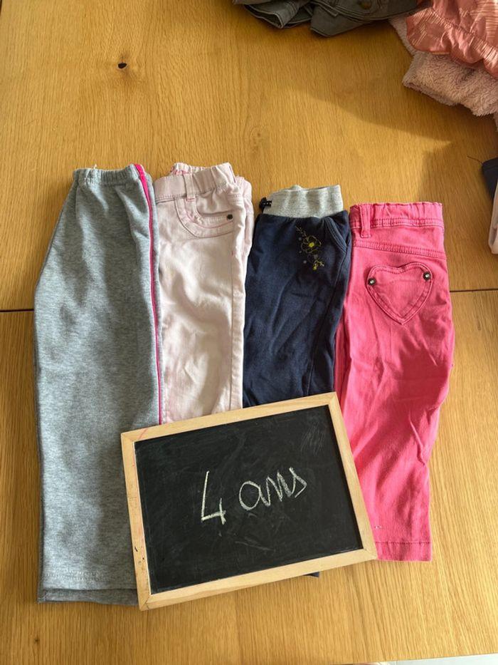 Lot pantalon 4 ans fille  r1 - photo numéro 1