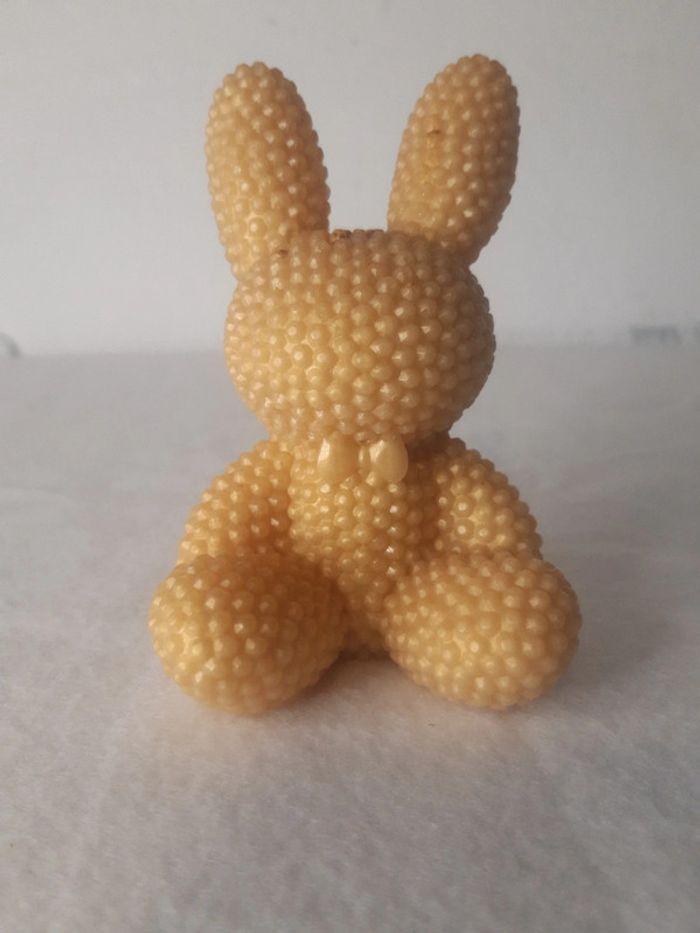 Figurine à poser lapin 3d en perles de résine dorée - photo numéro 11