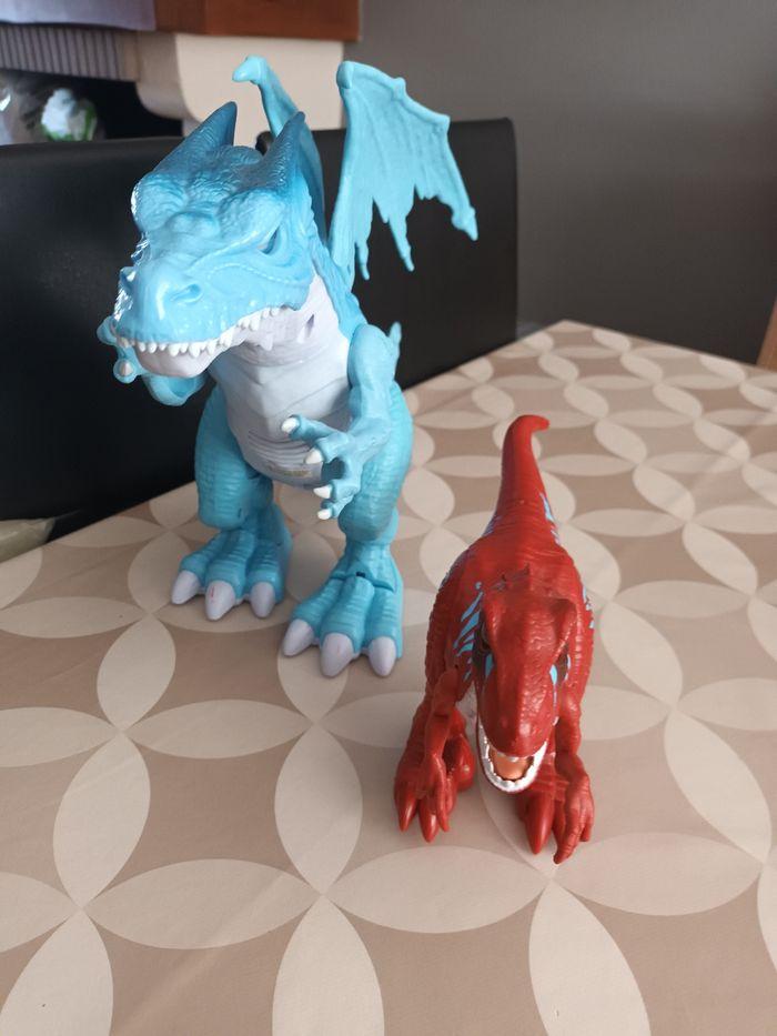 Robo Alive Zuru dragon bleu et raptor rouge