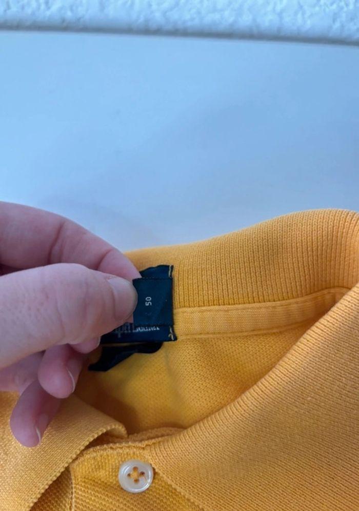 Polo manche longue Ralph Lauren jaune asymétrique taille M - photo numéro 5