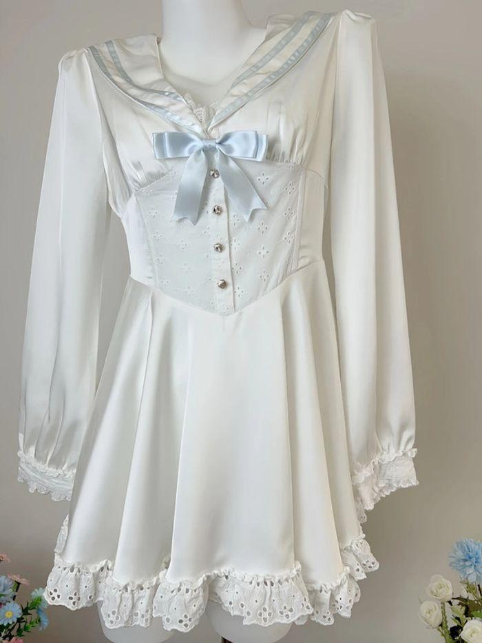 Dress Robe style Blue Marin Navy Lolita Cosplay Cute Kawaii - photo numéro 4