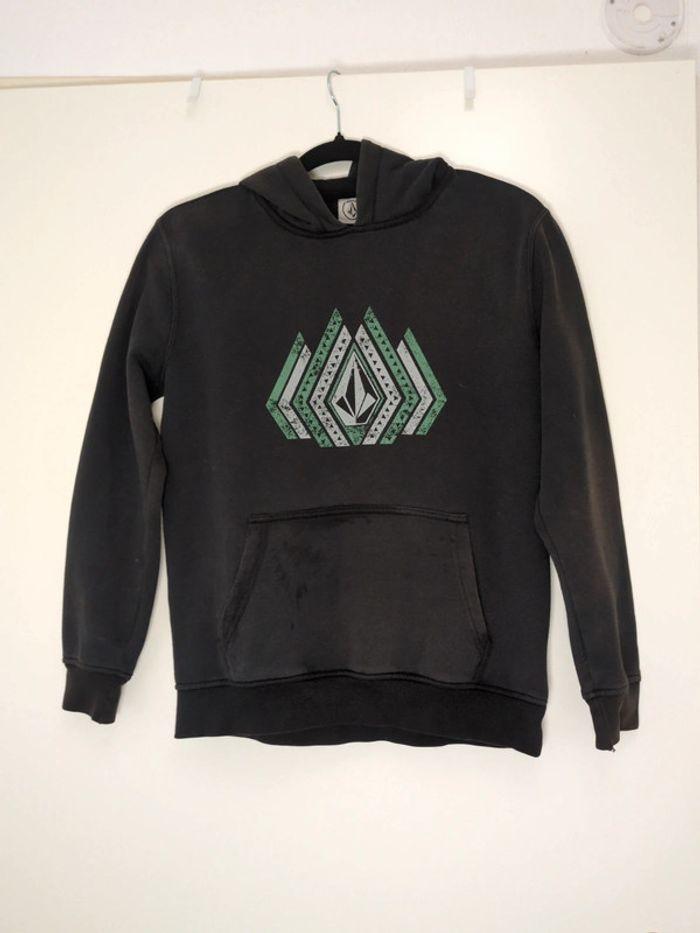 Hoodie sweat capuche noir Volcom 14 ans - photo numéro 1