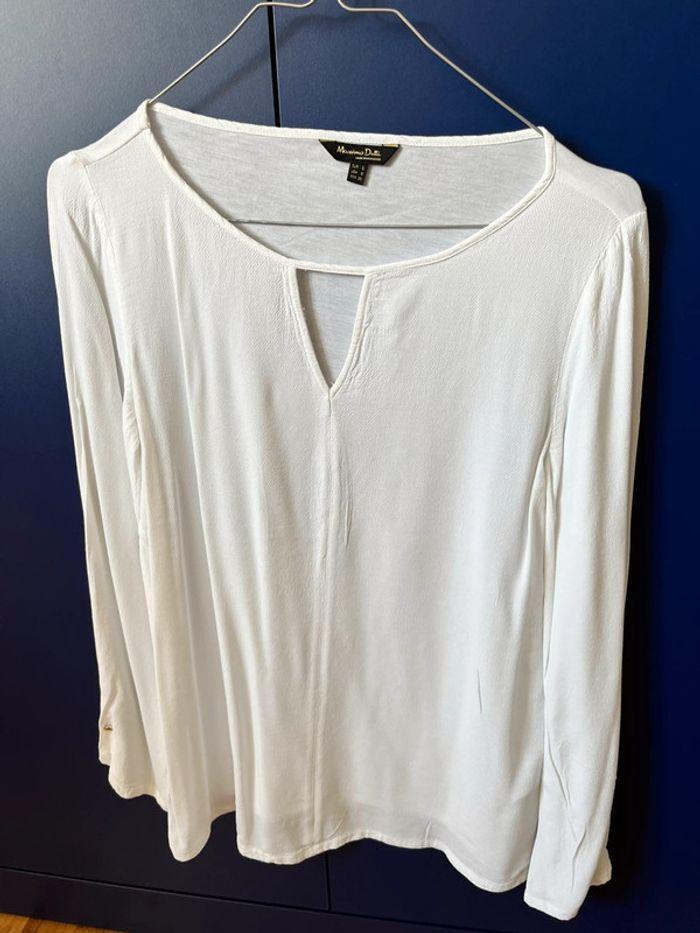 Blouse blanche Massimo dutti taille S - photo numéro 1