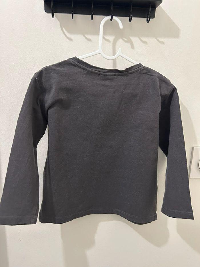 T-shirt manche longue Zara Gris imprimé souris 2/3ans 98cm - photo numéro 4