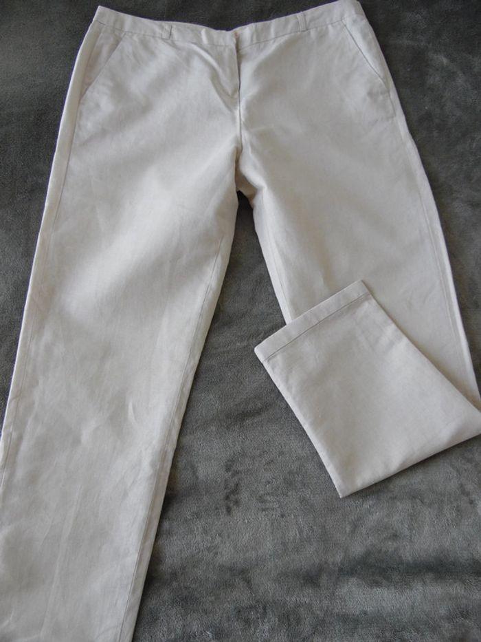 Beau pantalon en lin, taille 38/40. - photo numéro 3