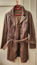 Veste longue marron