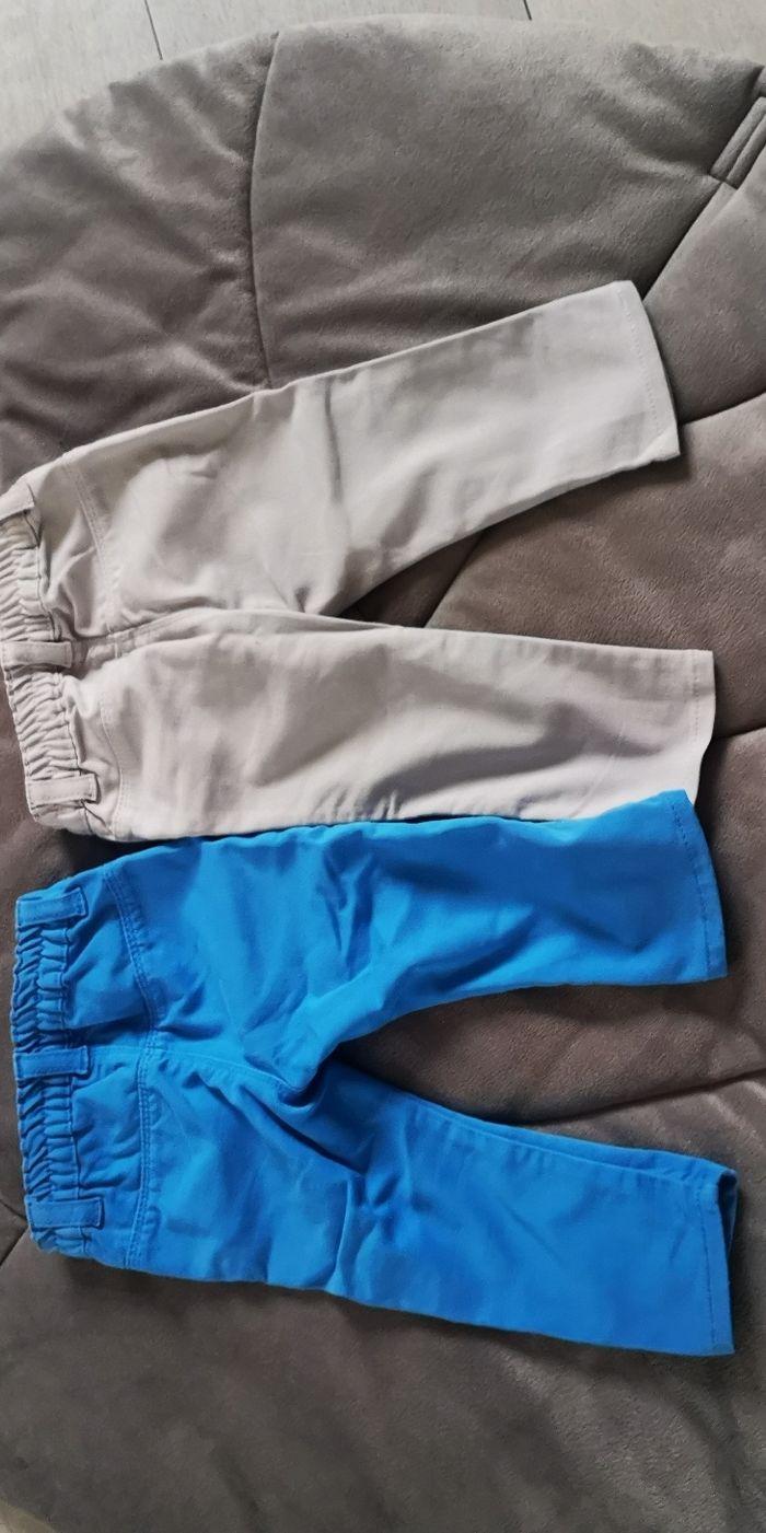 Pantalon souple bleu et gris - photo numéro 3