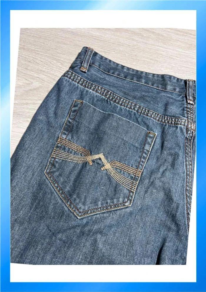 🩳 Short vintage brodé hip hop Ecko UNLTD en jean Bleu Taille 40 XL 🩳 - photo numéro 11