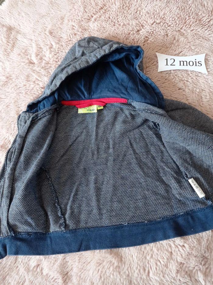 Veste zippée à capuche 12 mois - photo numéro 3