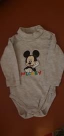 Body gris mickey 3/6 mois