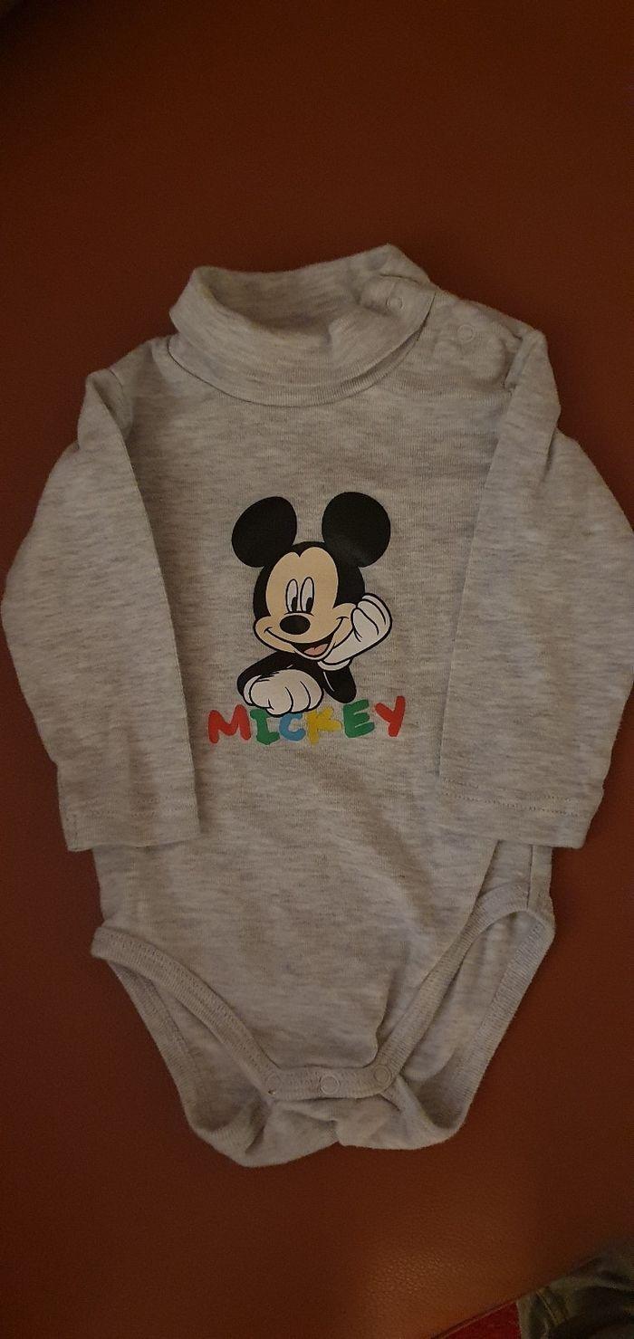 Body gris mickey 3/6 mois - photo numéro 1