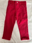 Pantalon velours rouge 23 mois