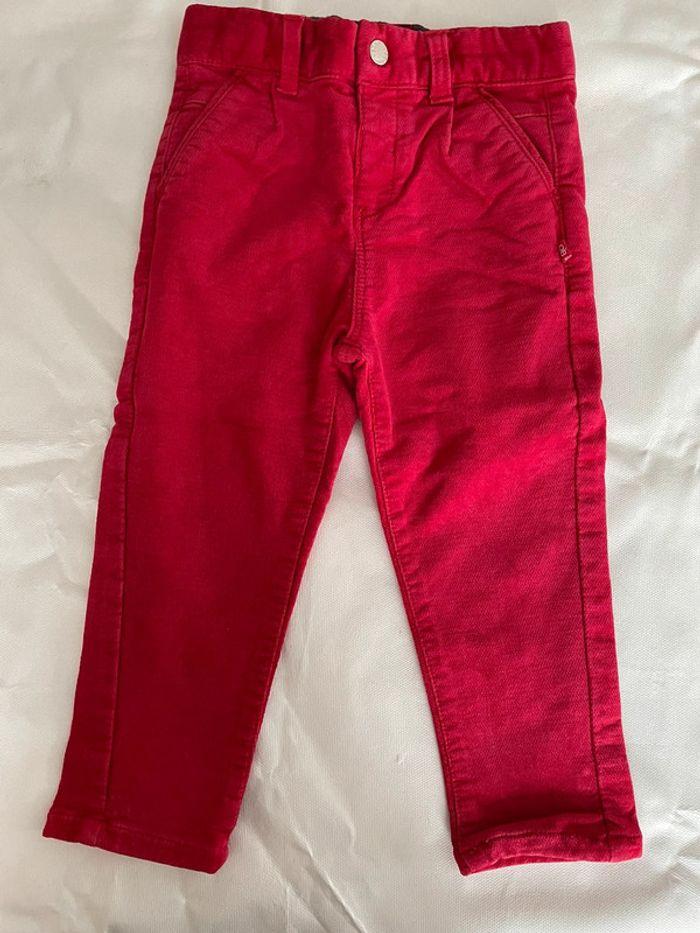 Pantalon velours rouge 23 mois - photo numéro 1