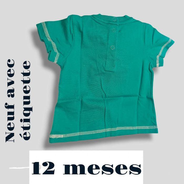 🚨 offre  CHICCO t shirt garçon 12 mois vert neuf /ninõ12meses/menino12meses🚨 - photo numéro 2