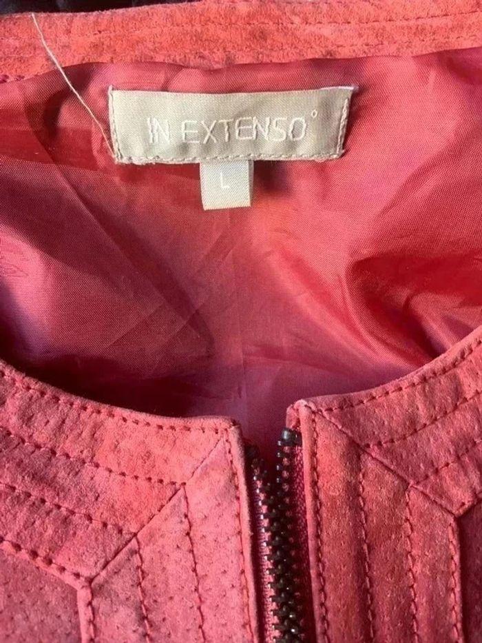 Blouson croute de porc rouge taille L - photo numéro 2