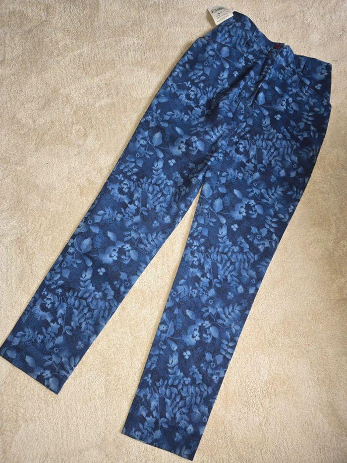 Pantalon  vintage  38 bleu indigo  💐 - photo numéro 8