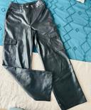 Pantalon en simili cuir - coupe large