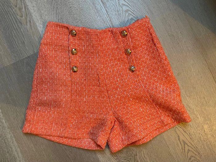 Short orange en tweed taille S - photo numéro 1