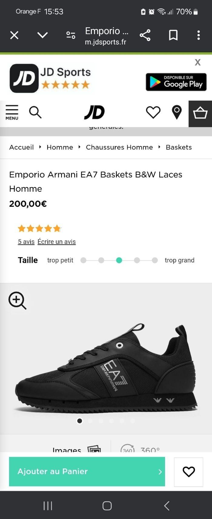 Baskets neuve Emporio Armani homme taille 46 - photo numéro 6