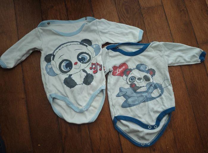 Lot de 2bodies manches longues motif bébé Panda 🐼 - photo numéro 1