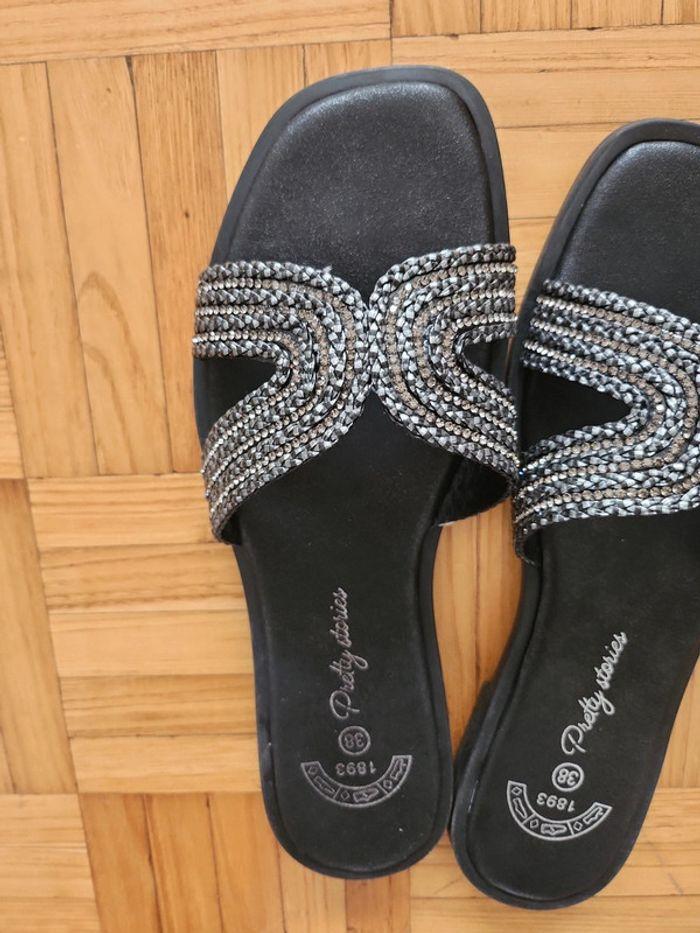 Mules strass noires - photo numéro 4