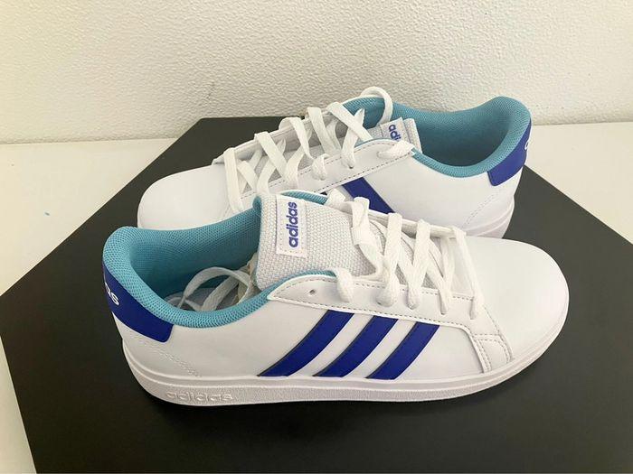 Adidas Grand Court 2.0 White/Blue - photo numéro 5