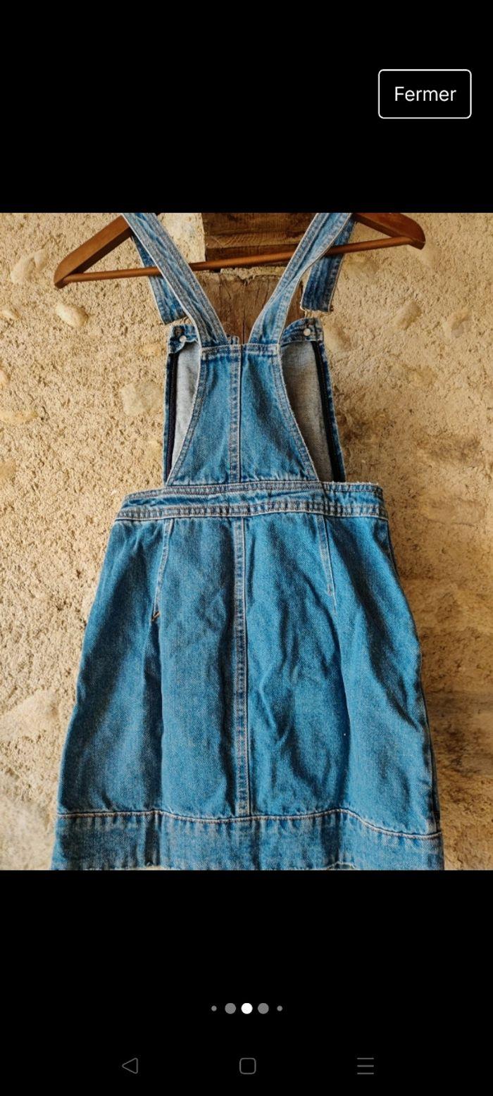 Salopette robe fermeture éclair jean Stradivarius taille 32 original denim - photo numéro 6