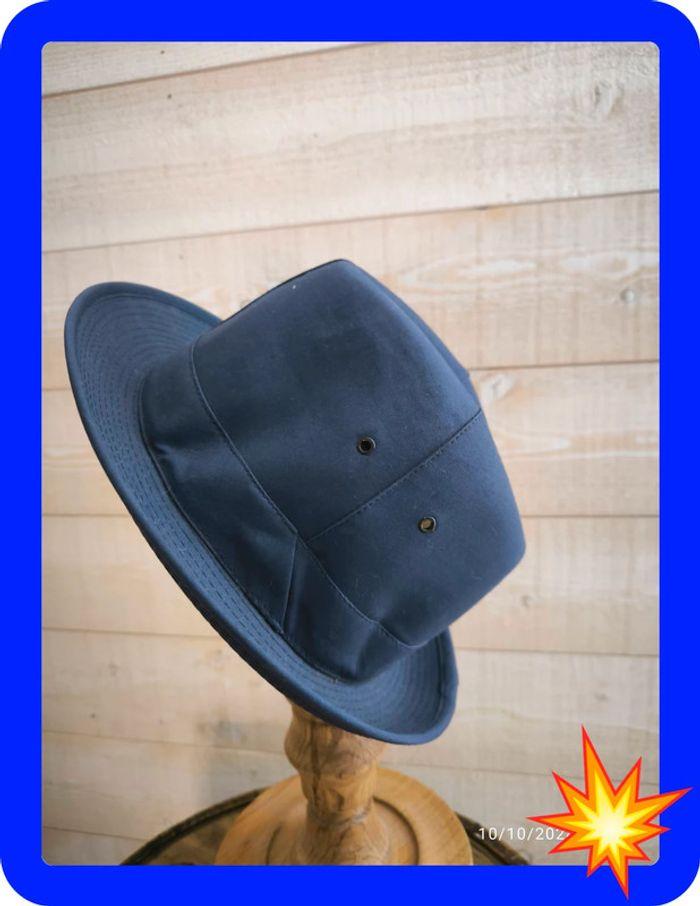 Chapeau fedora bleu vintage taille 54 - photo numéro 2