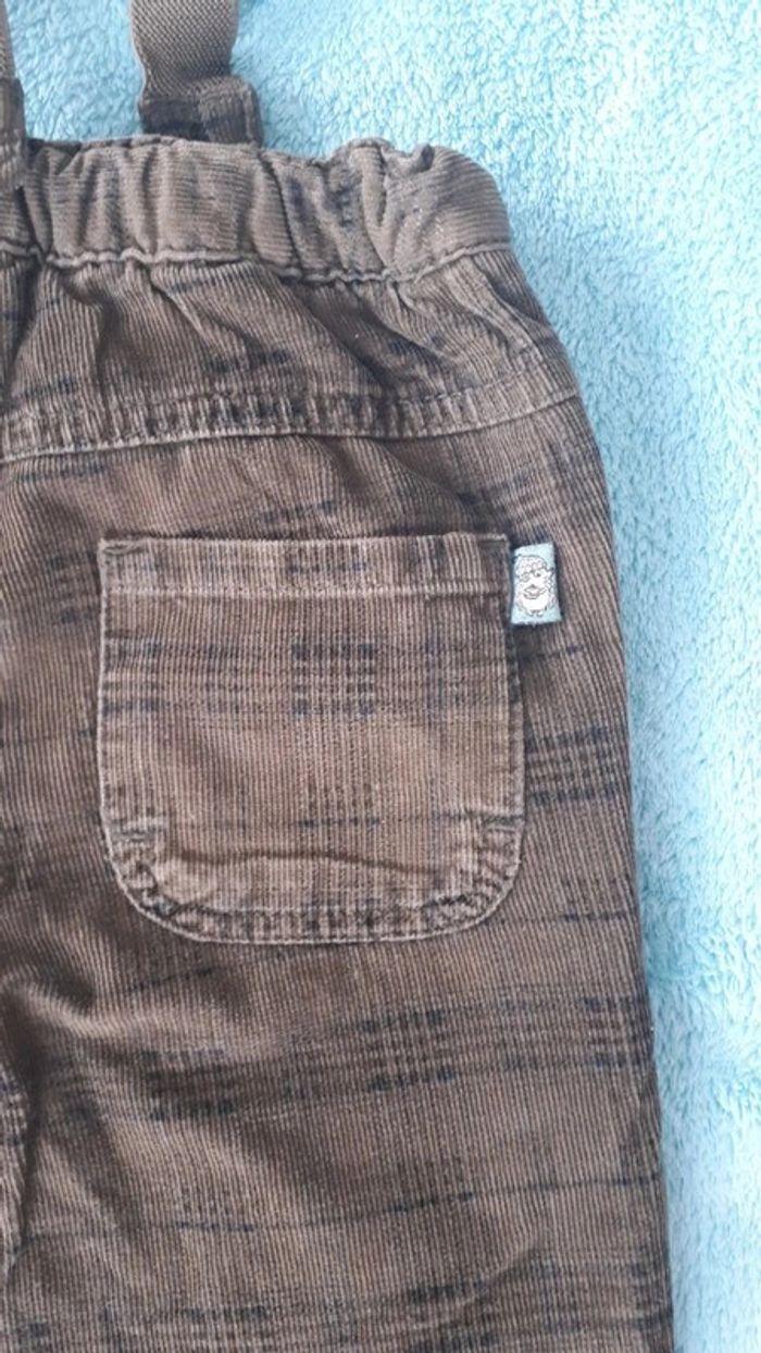 Pantalon garçon velours marron finement côtelé avec bretelles Sergent Major 2 ans - photo numéro 7