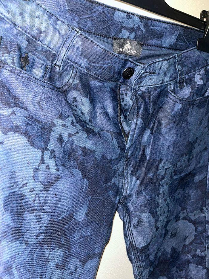 Pantalon à motifs bleu taille 38 - photo numéro 1